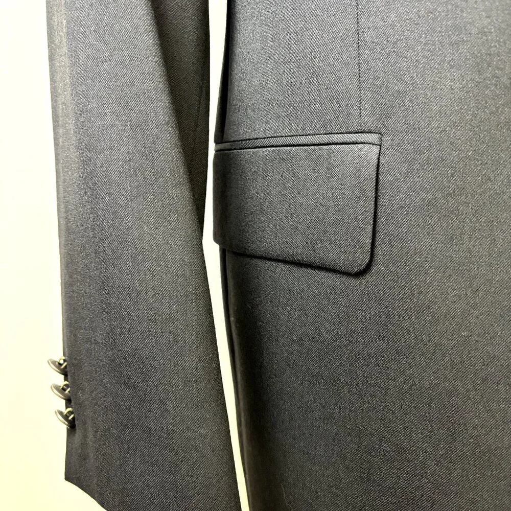 Super 100's Wool Suit Jacket Canada Ultimo Uomo NWOT Size 38R Men's Black Blazer